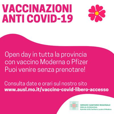 Vaccinazioni anti-covid: giornate ad accesso libero con vaccino a mRNA senza distinzione di età foto 