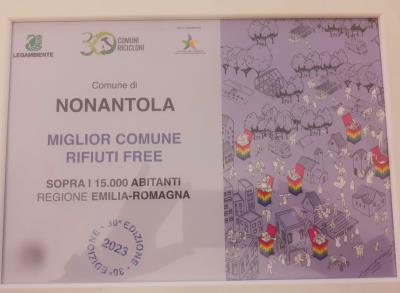 Nonantola premiata alla 30esima edizione di “Comuni Ricicloni”