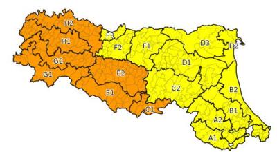 Allerta gialla per criticità idraulica e per temporali - Emissione 16/10/2024