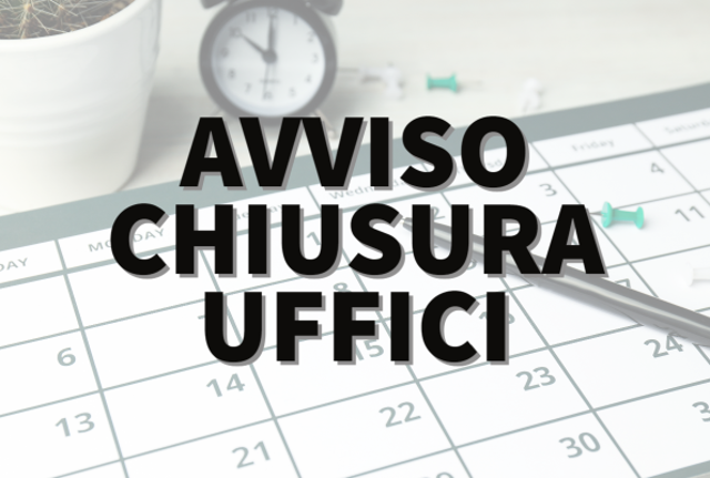 Chiusura Ufficio Servizi Demografici 8 maggio 2025 pomeriggio
