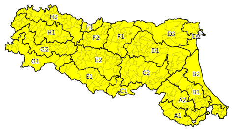 Allerta gialla per temporali - Emissione 19/04/2023