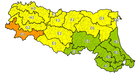 Allerta gialla per vento - Emissione 21/04/2024