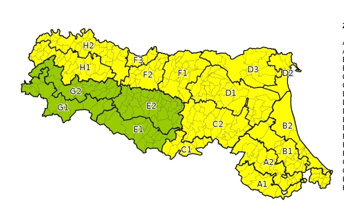 Allerta gialla per criticità per temporali - Emissione 14/05/2024