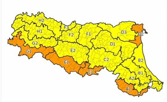 Allerta gialla per criticità idraulica e per temporali - Emissione 20/05/2024