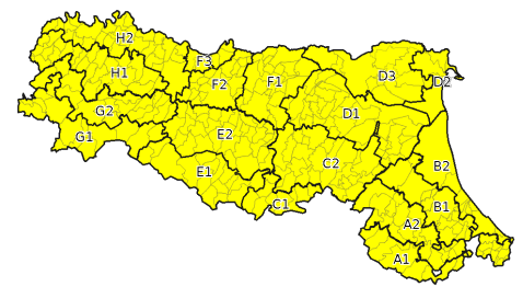 Allerta gialla per criticità per temporali - Emissione 01/06/2024