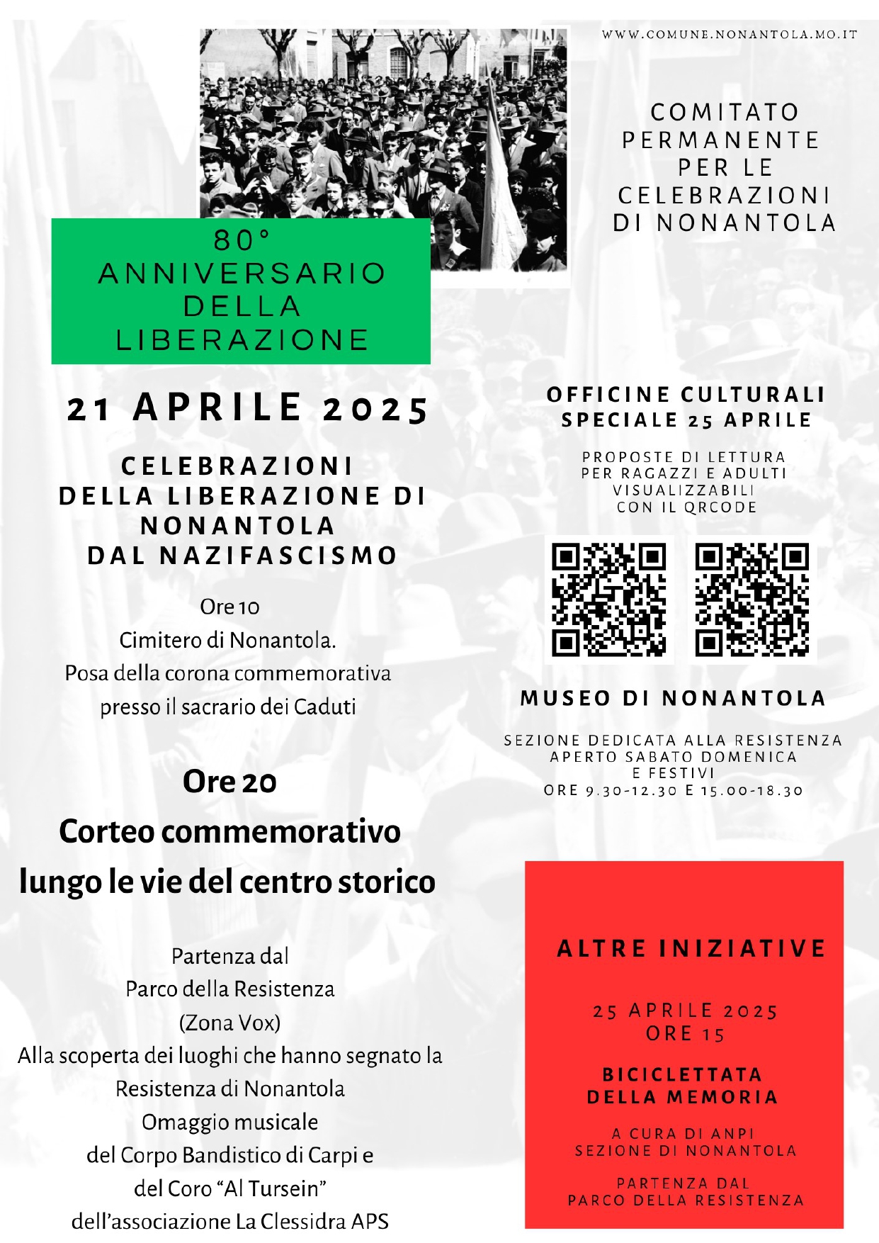Celebrazioni della Liberazione di Nonantola. 21 aprile 2025