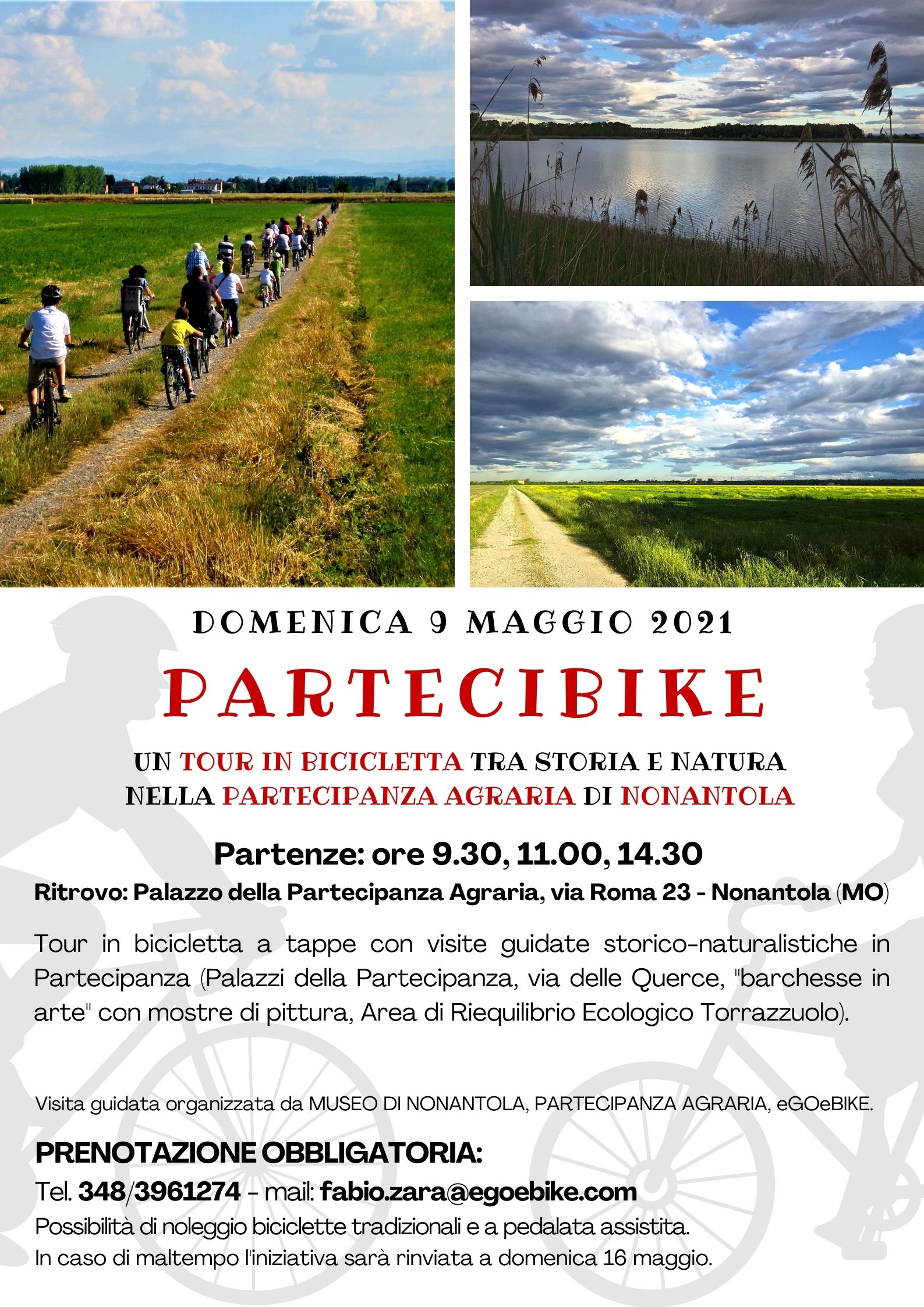 PARTECIBIKE. Un tour in bicicletta tra storia e natura nella Partecipanza Agraria di Nonantola